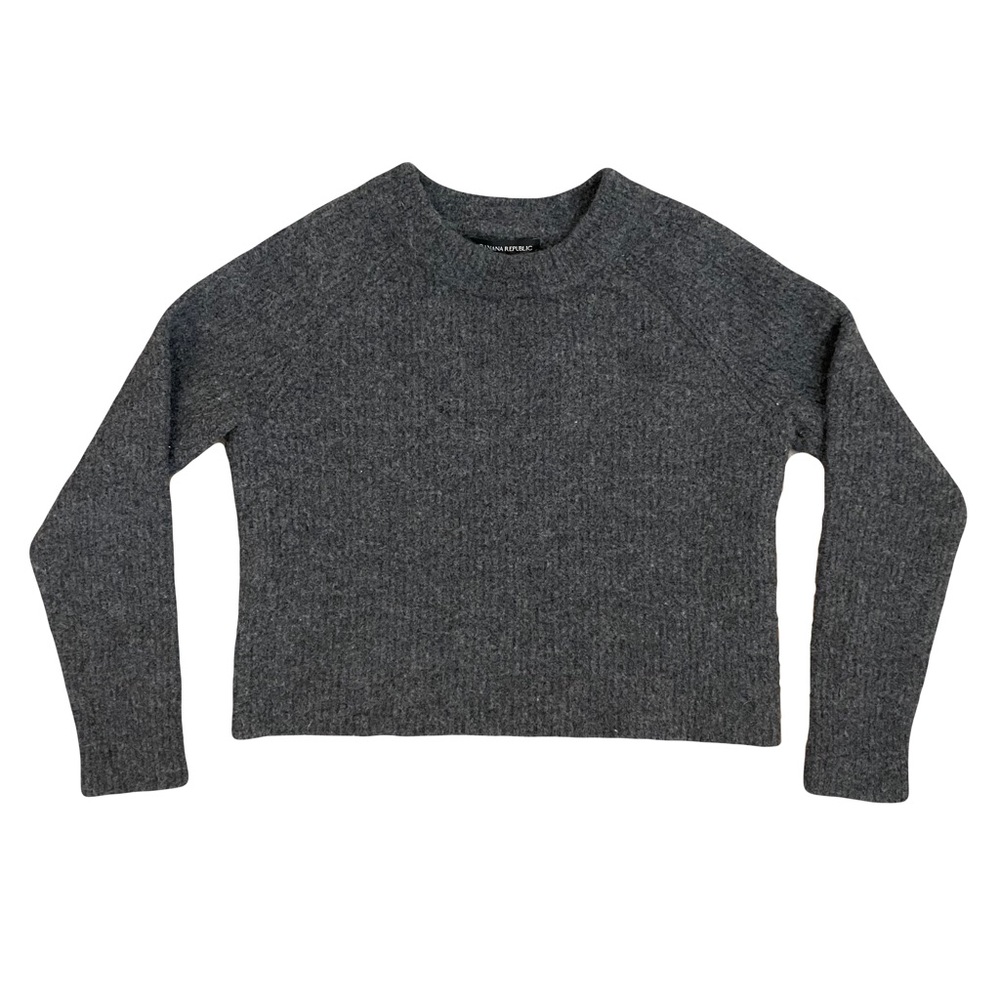 Wool Blend Dark Gray Sweater from Banana Republic